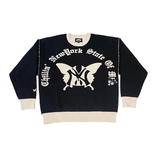 BUTTERFLY SPRING SWEATER - BLACK