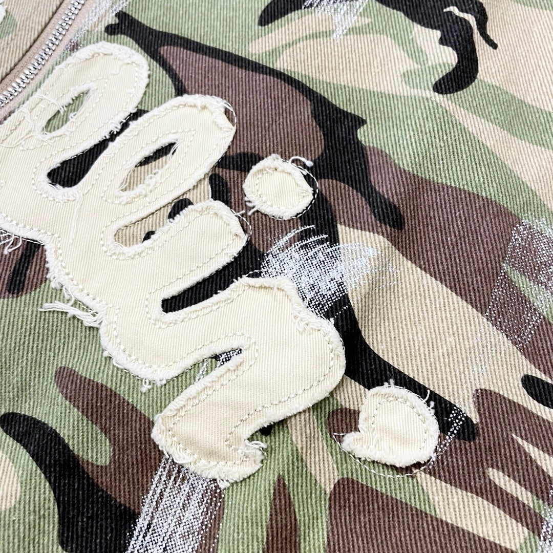 CAMO OPEN ZIP SHIRTS