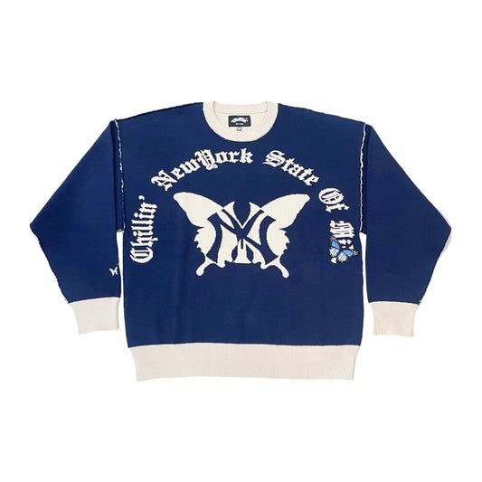 BUTTERFLY SPRING SWEATER - NAVY