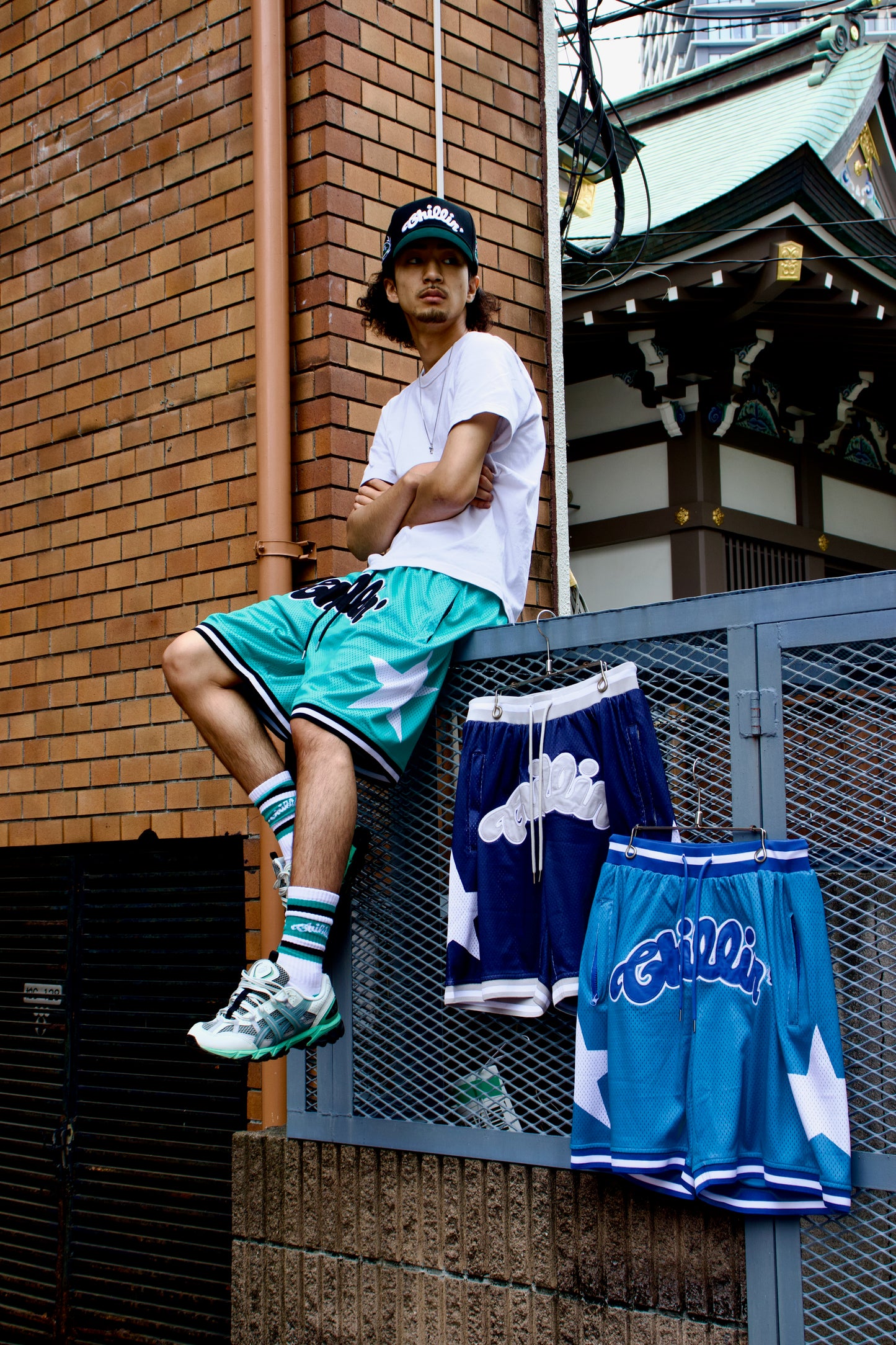 BASKETBALL STAR SHORTS - MINT