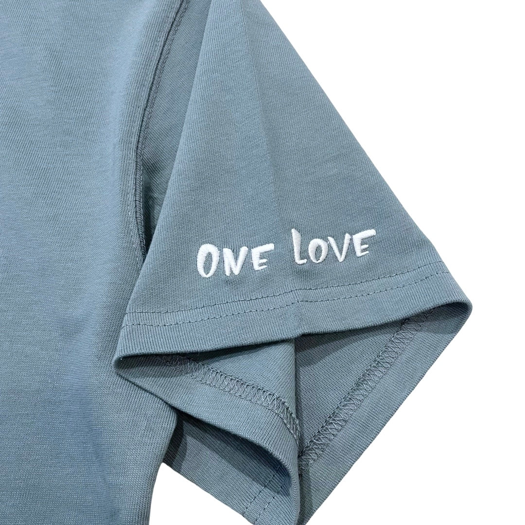 BIG LOGO S/S TEE - ASH BLUE