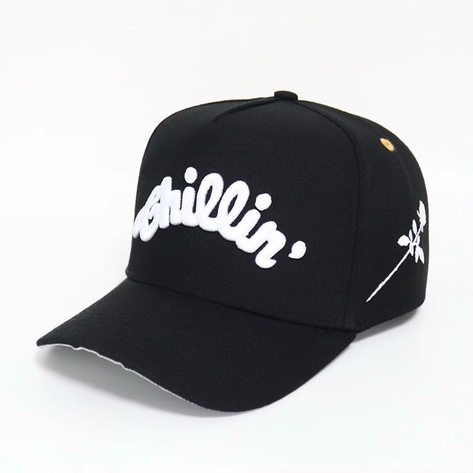 5PANEL CAP "ROSE" - BLACK