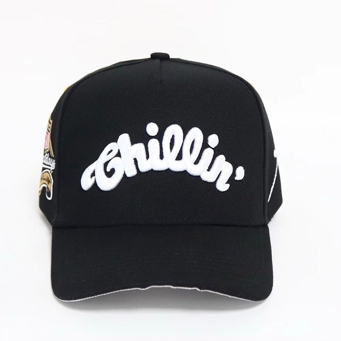 5PANEL CAP "ROSE" - BLACK