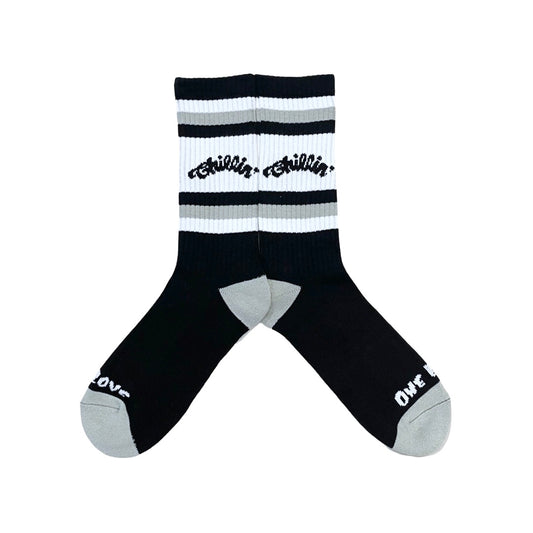 LOGO SOCKS - BLACK/WHITE