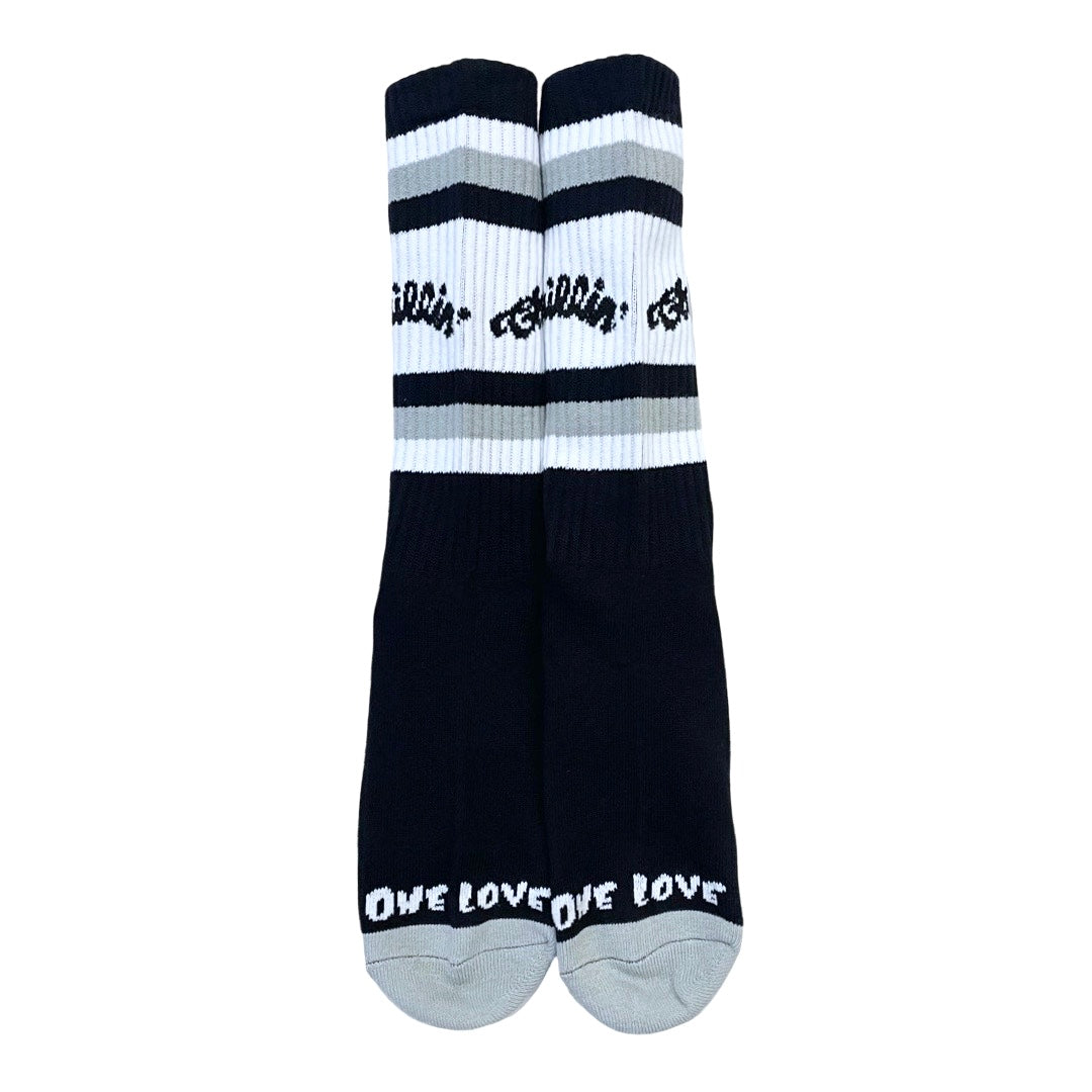 LOGO SOCKS - BLACK/WHITE