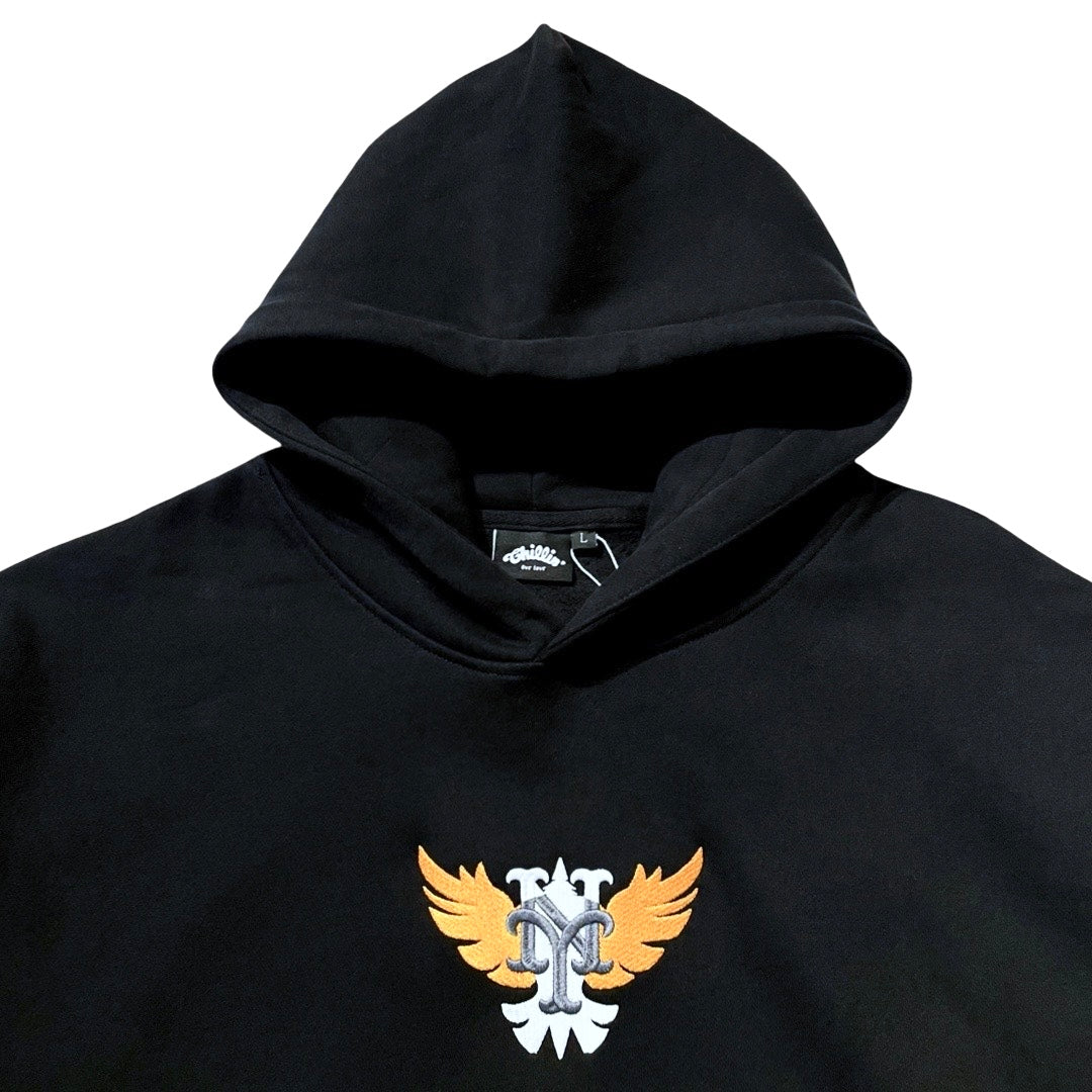 NY EAGLE HOODIE - BLACK