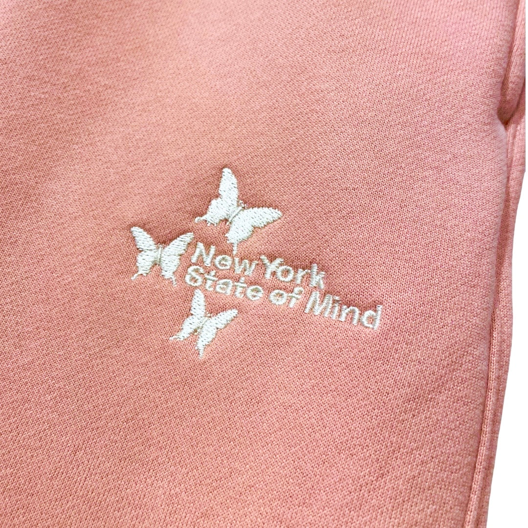 NY BUTTERFLY SWEATSUIT SET - PINK