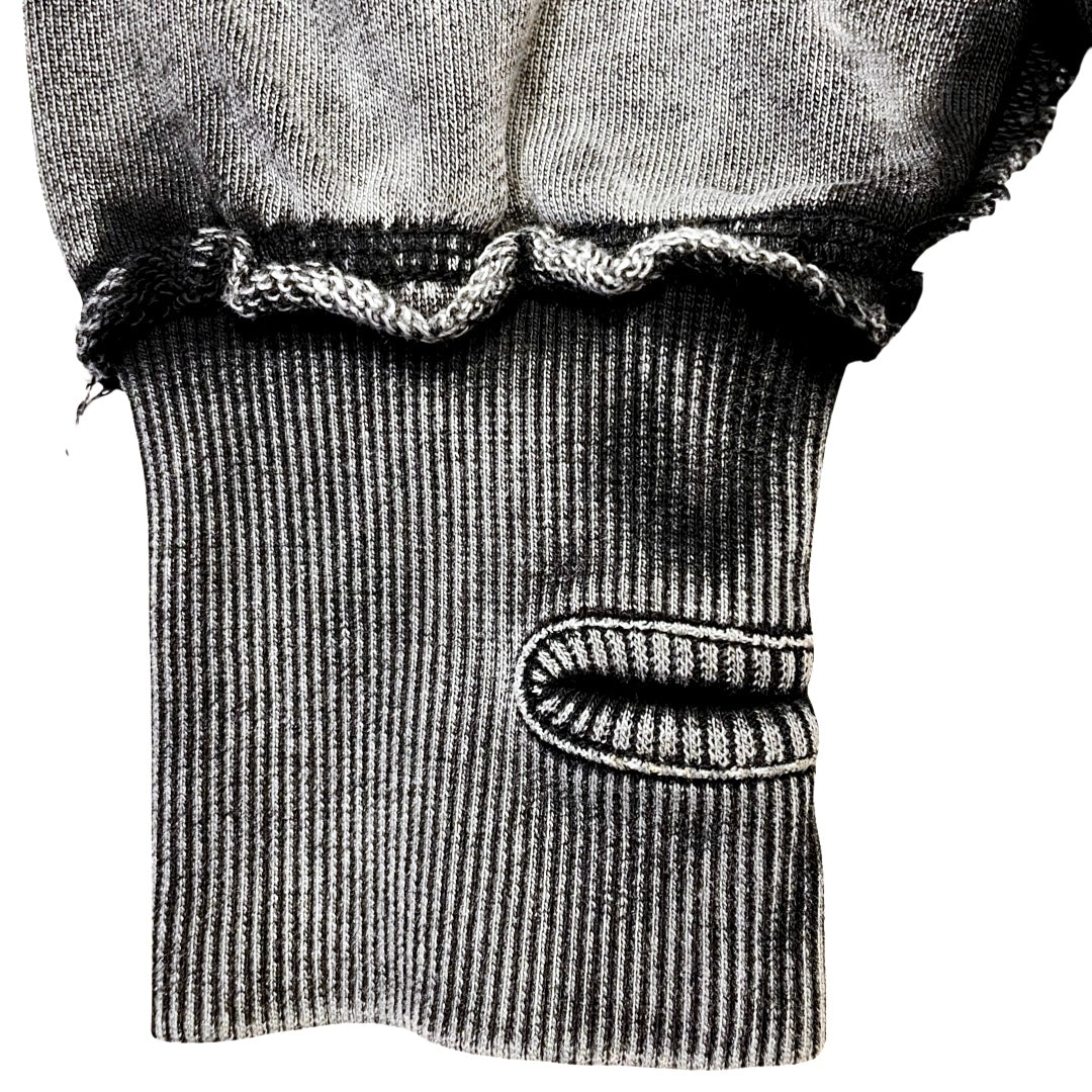 NY BUTTERFLY PIGMENT ZIP HOODIE - BLACK