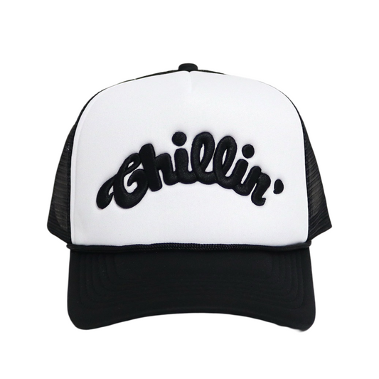 LOGO 5PANEL MESH CAP - WHITE / BLACK
