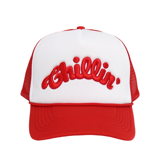 LOGO 5PANEL MESH CAP - WHITE / RED