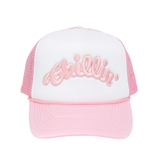 LOGO 5PANEL MESH CAP - WHITE / PINK