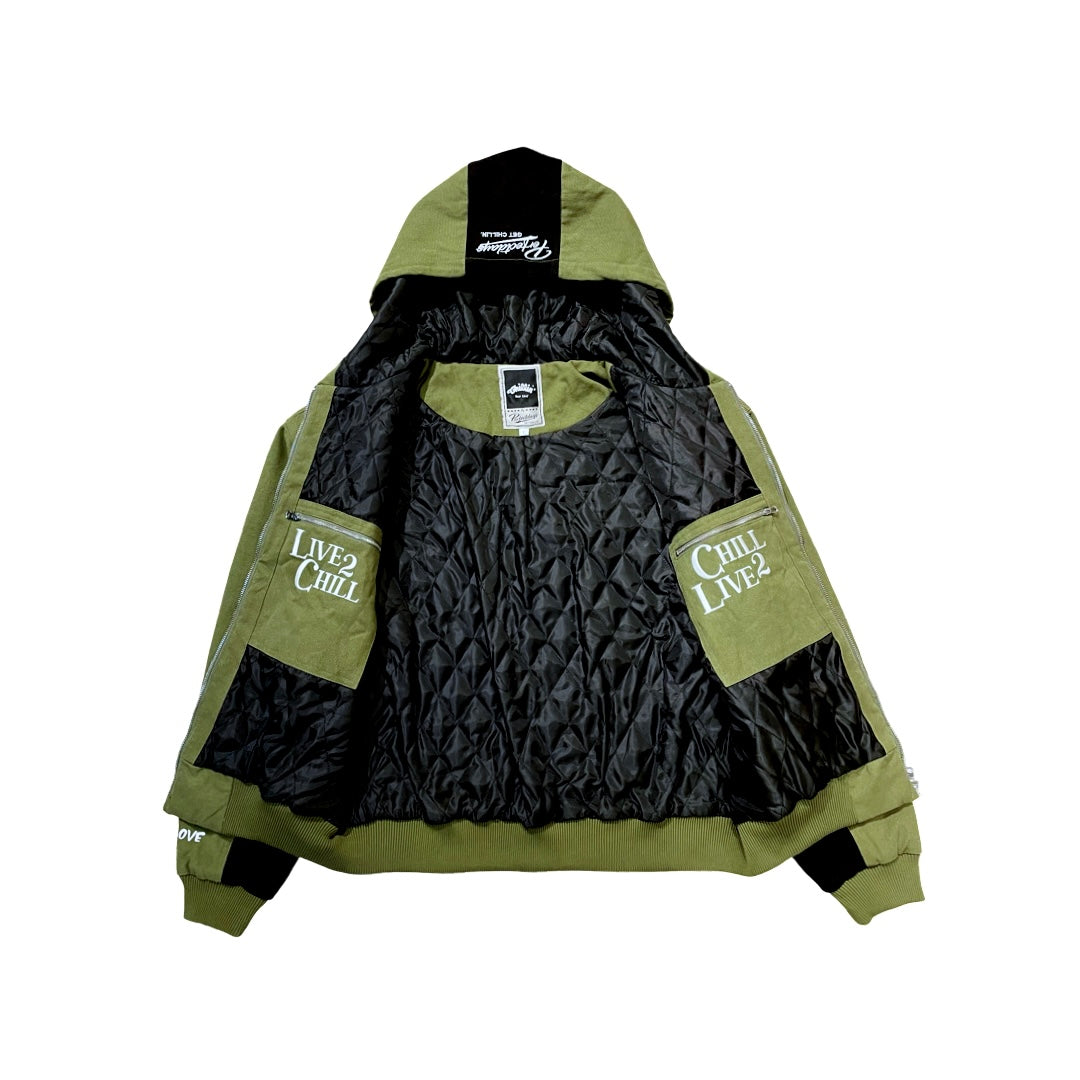 DUCK JACKET - MOS GREEN