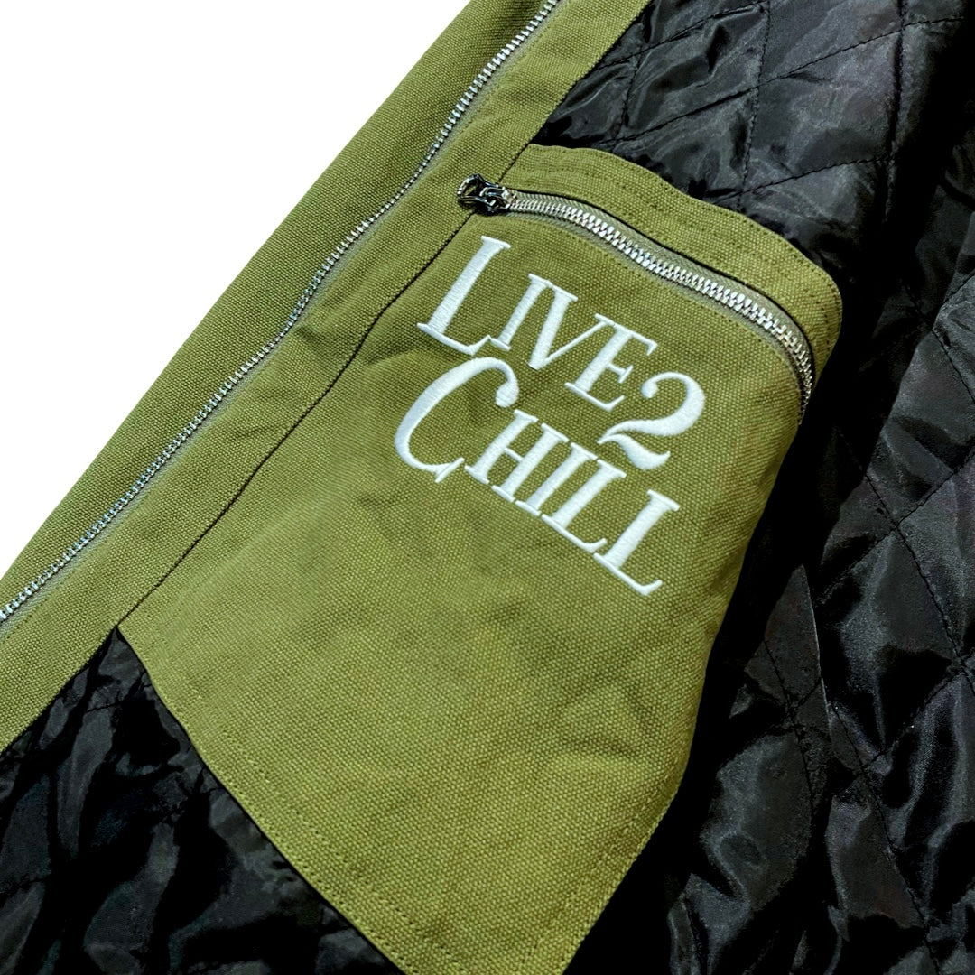 DUCK JACKET - MOS GREEN