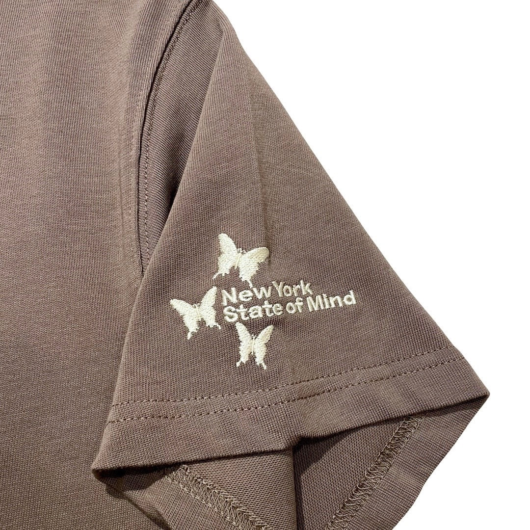 NY BUTTERFLY S/S TEE - BROWN