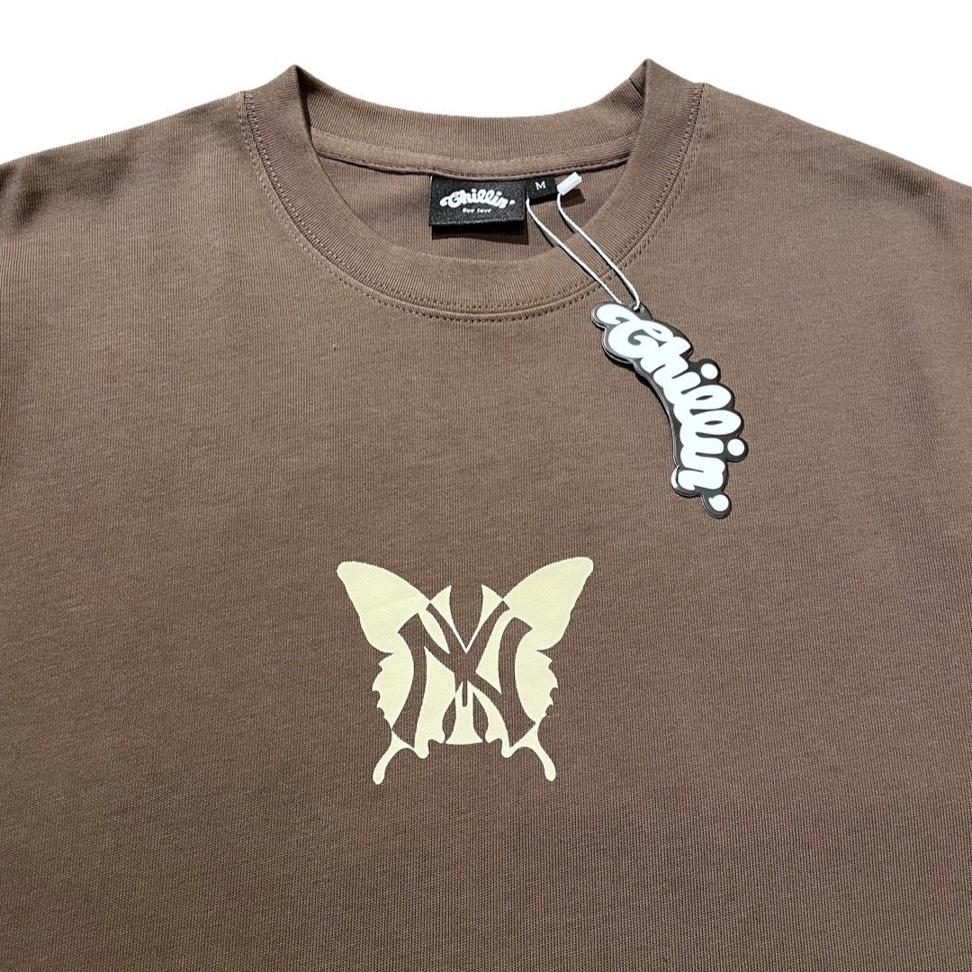 NY BUTTERFLY S/S TEE - BROWN