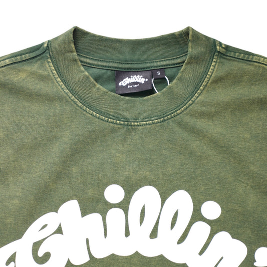 Women's BIG LOGO CROPPED PIGMENT S/S TEE - GREEN