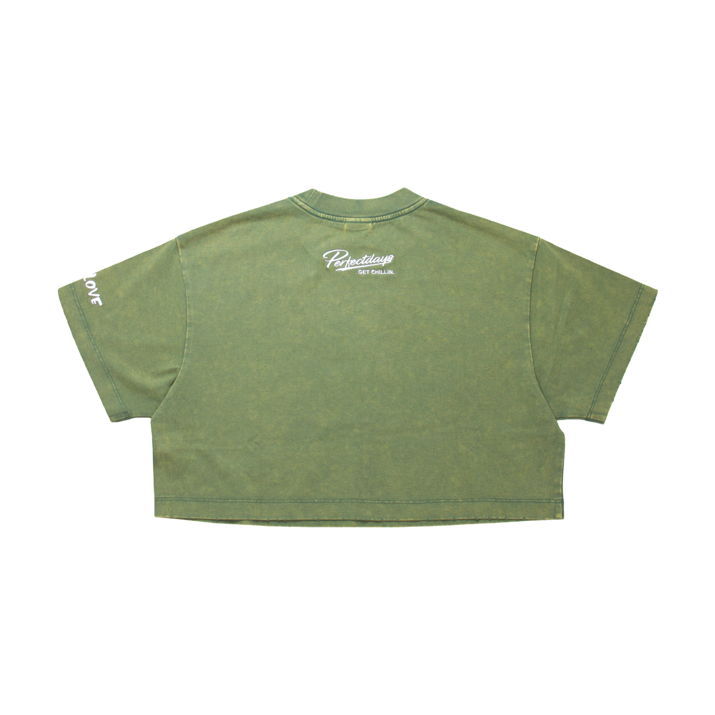 Women's BIG LOGO CROPPED PIGMENT S/S TEE - GREEN