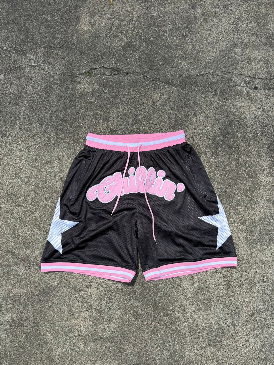 BASKETBALL STAR SHORTS - PINK