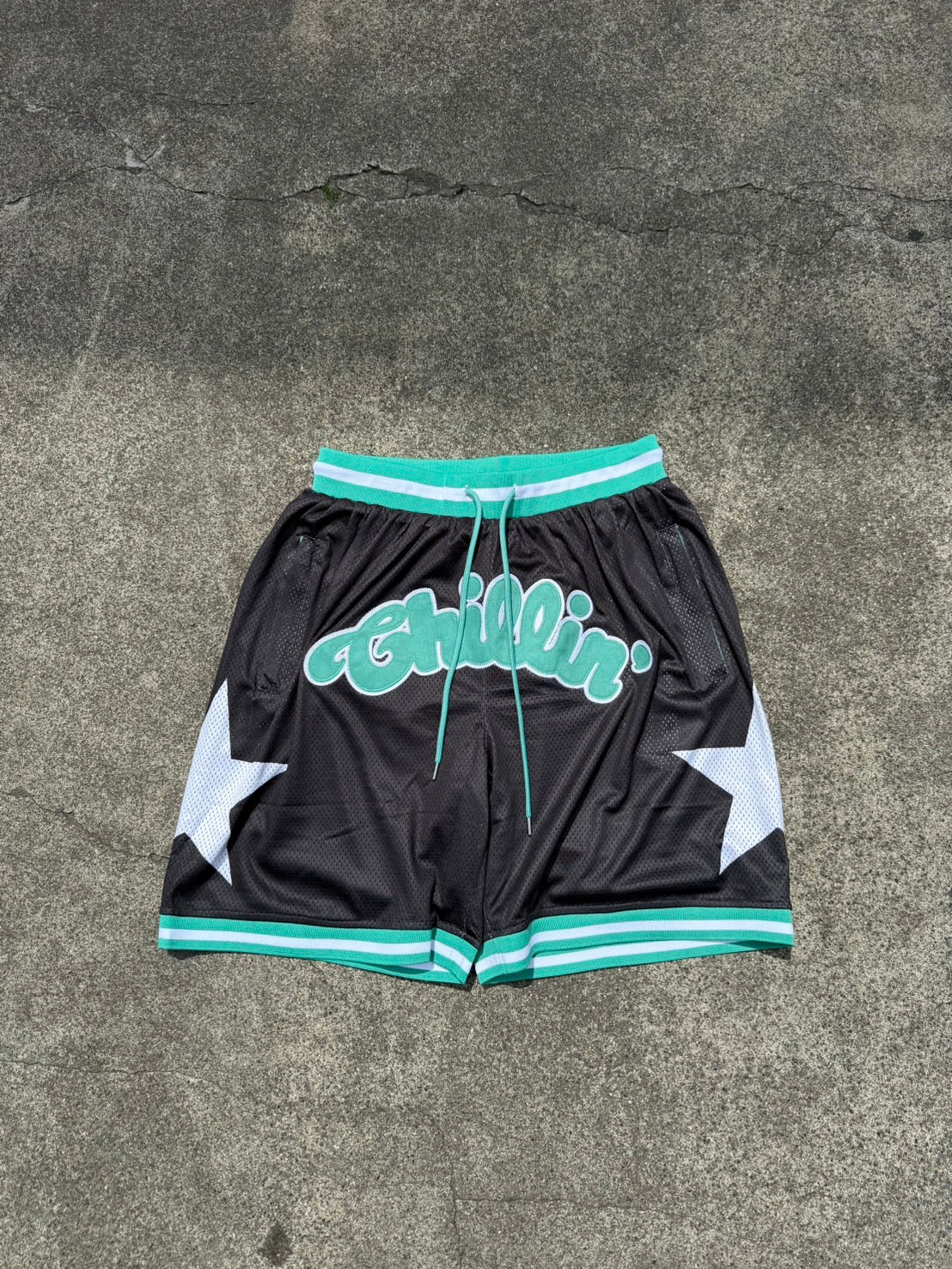 BASKETBALL STAR SHORTS - MINT