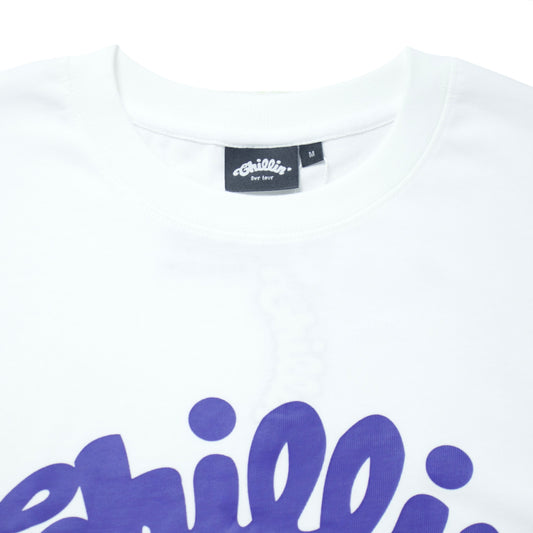 BIG LOGO S/S TEE - WHITE / BLUE