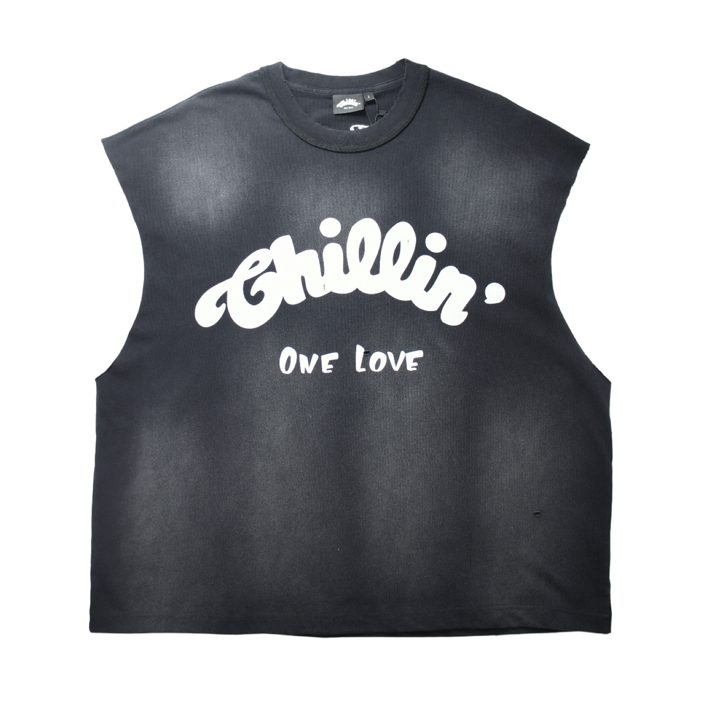 BIG LOGO SLEEVELESS TEE - BLACK