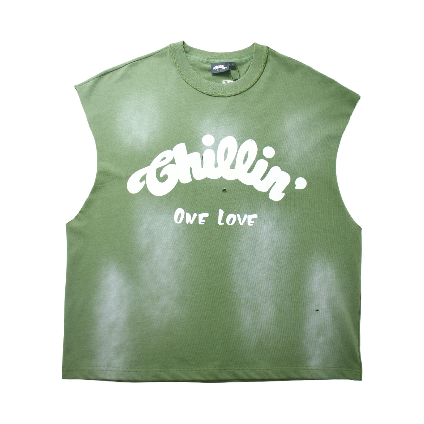 BIG LOGO SLEEVELESS TEE - GREEN