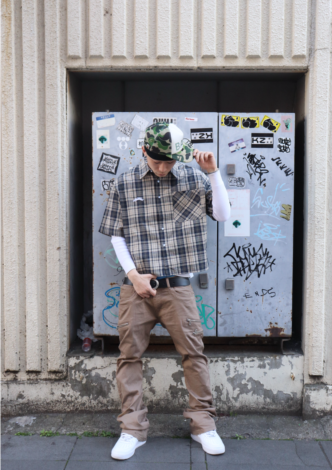 CHECKERED SHIRT - NAVY