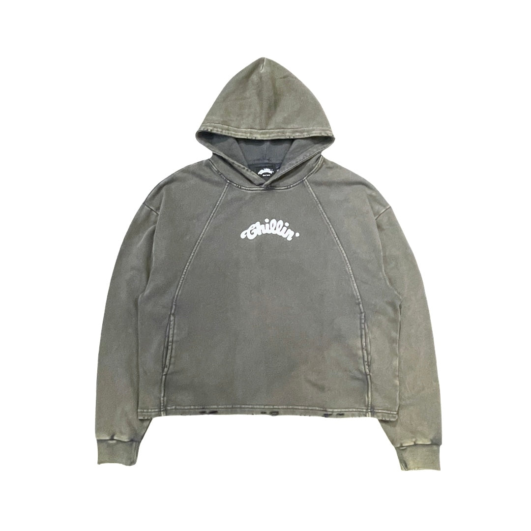 CROPPED HOODIE - GREY