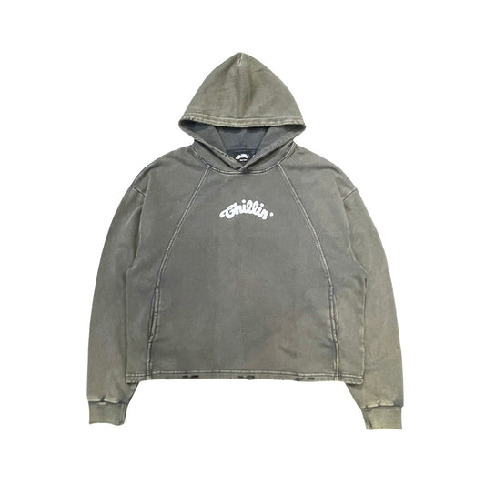 CROPPED HOODIE - GREY