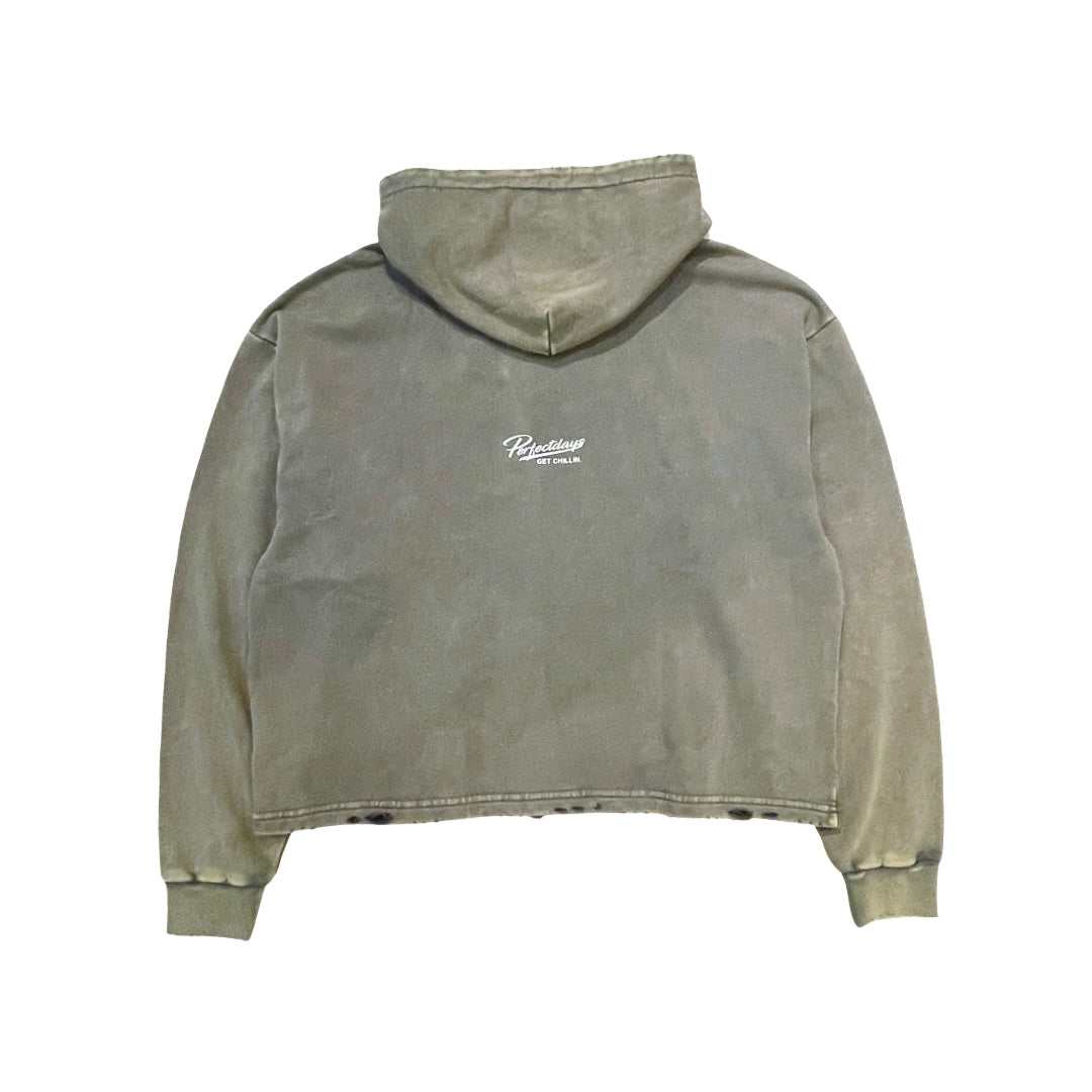 CROPPED HOODIE - GREY