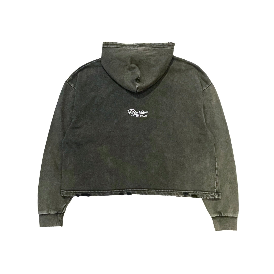 CROPPED HOODIE - BLACK