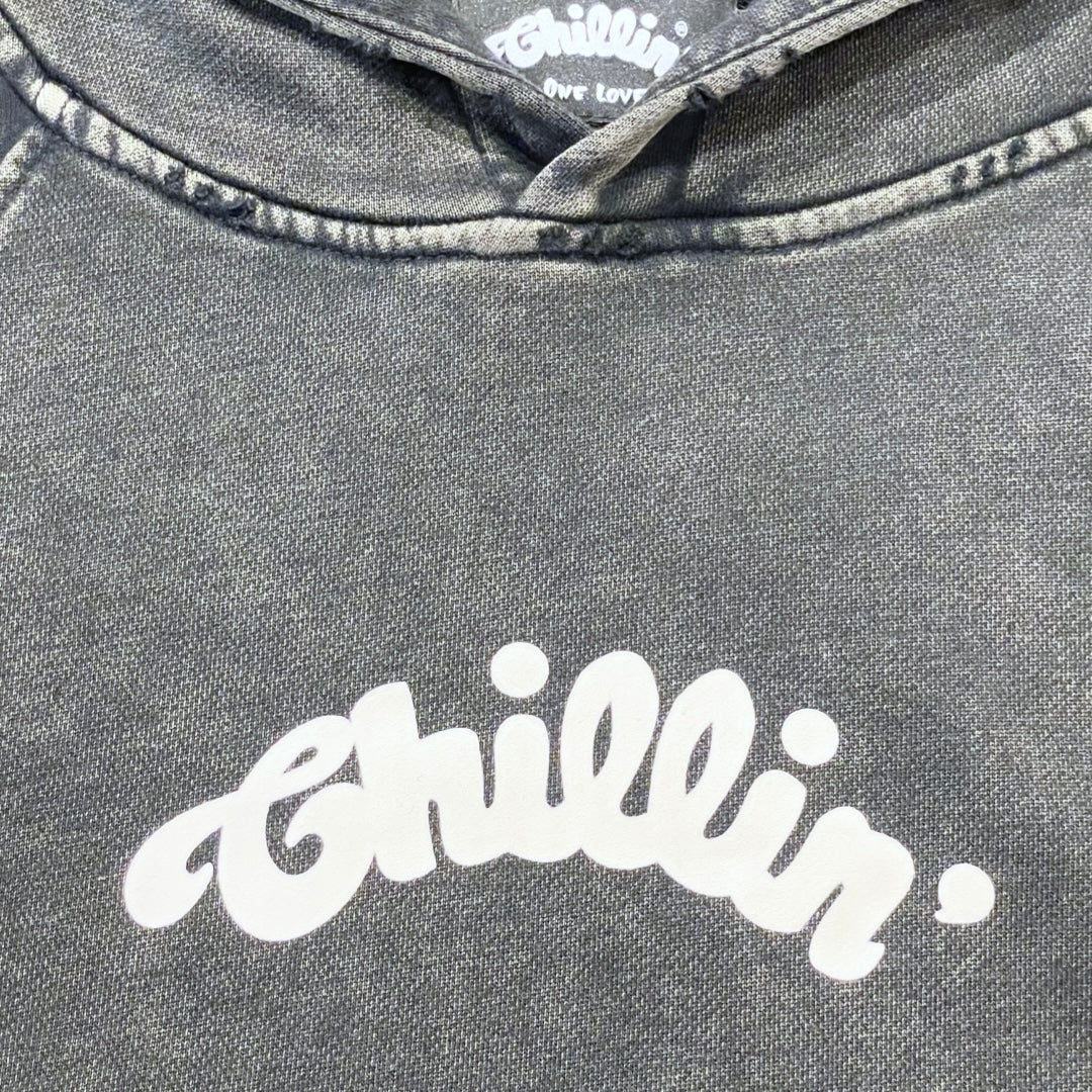 CROPPED HOODIE - BLACK