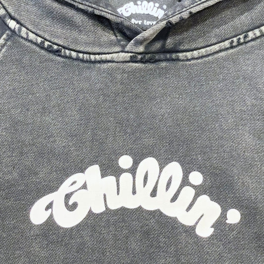 CROPPED HOODIE - BLACK