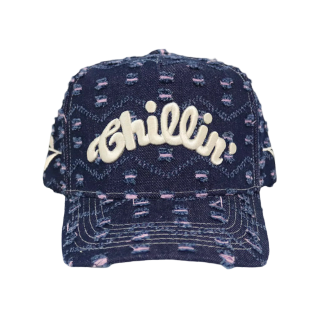 CRASH DENIM CAP - NAVY