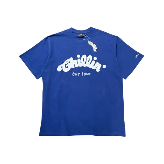 BIG LOGO S/S TEE - BLUE / WHITE