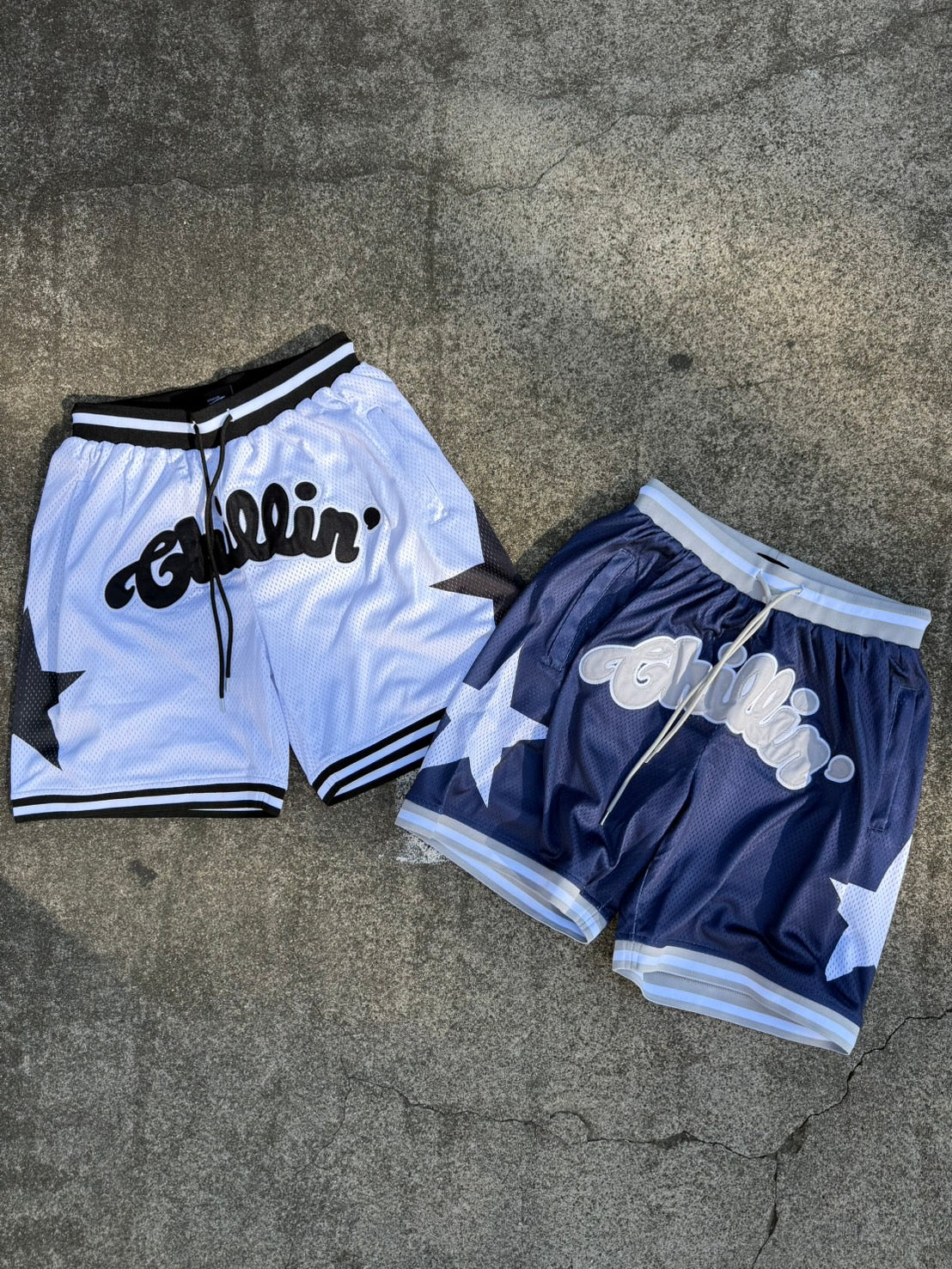 BASKETBALL STAR SHORTS - NAVY