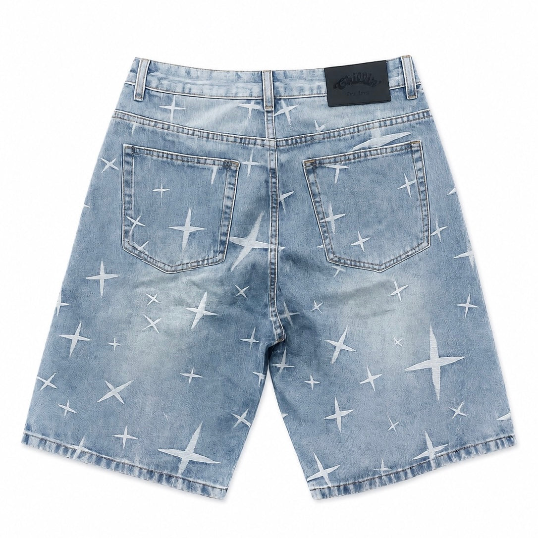 STAR DENIM SHORTS