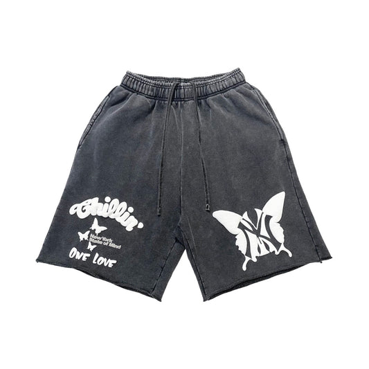 NY BUTTERFLY PIGMENT SHORTS - BLACK