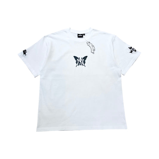 NY BUTTERFLY S/S TEE - WHITE / BLACK