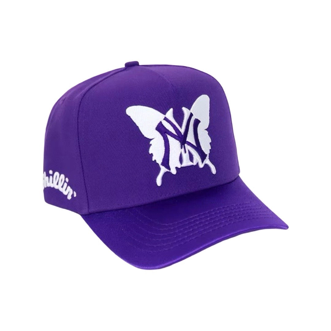NY BUTTERFLY SHINY CAP - PURPLE