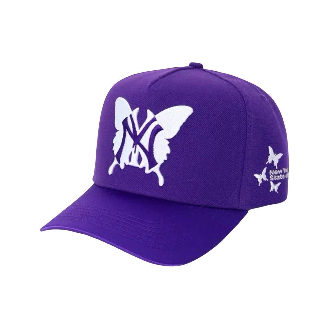 NY BUTTERFLY SHINY CAP - PURPLE