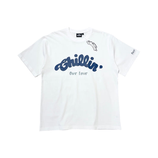 BIG LOGO S/S TEE - WHITE / NAVY