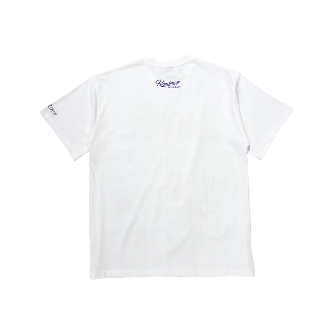 BIG LOGO S/S TEE - WHITE / PURPLE