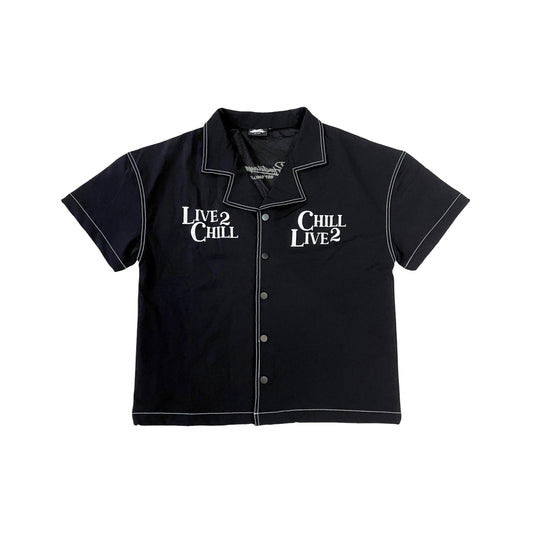 NYLON STRETCH SHIRT - BLACK