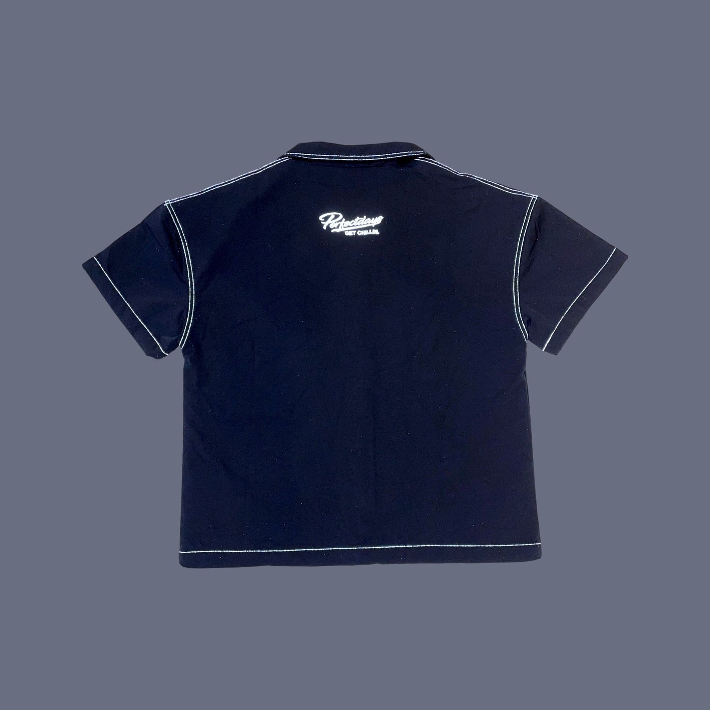 NYLON STRETCH SHIRT - BLACK