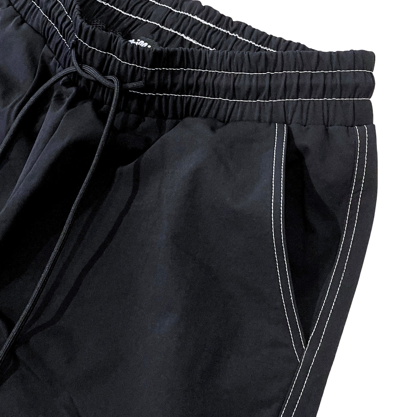 NYLON STRETCH PANTS - BLACK