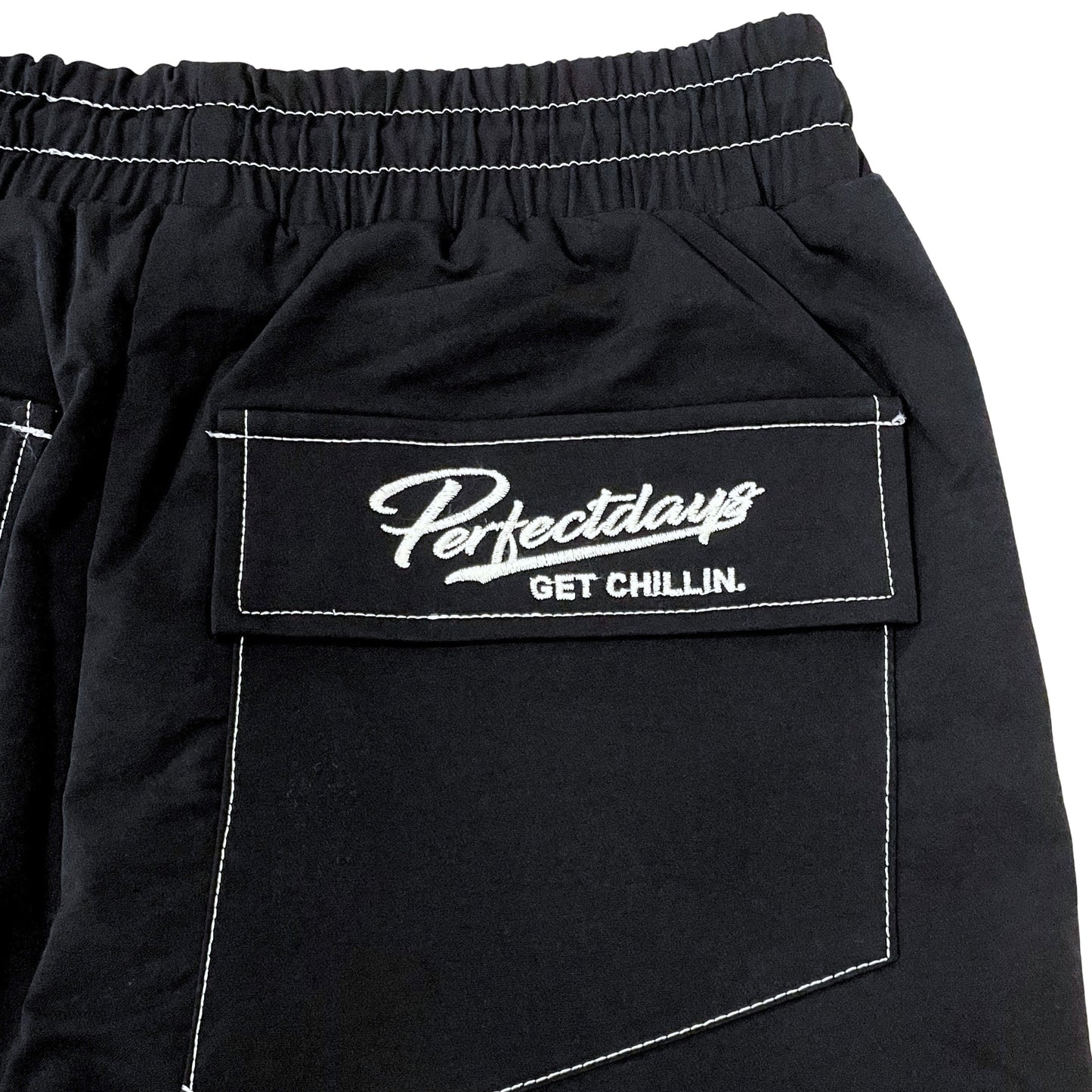 NYLON STRETCH PANTS - BLACK