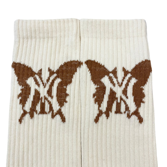 NY BUTTERFLY SOCKS - BROWN