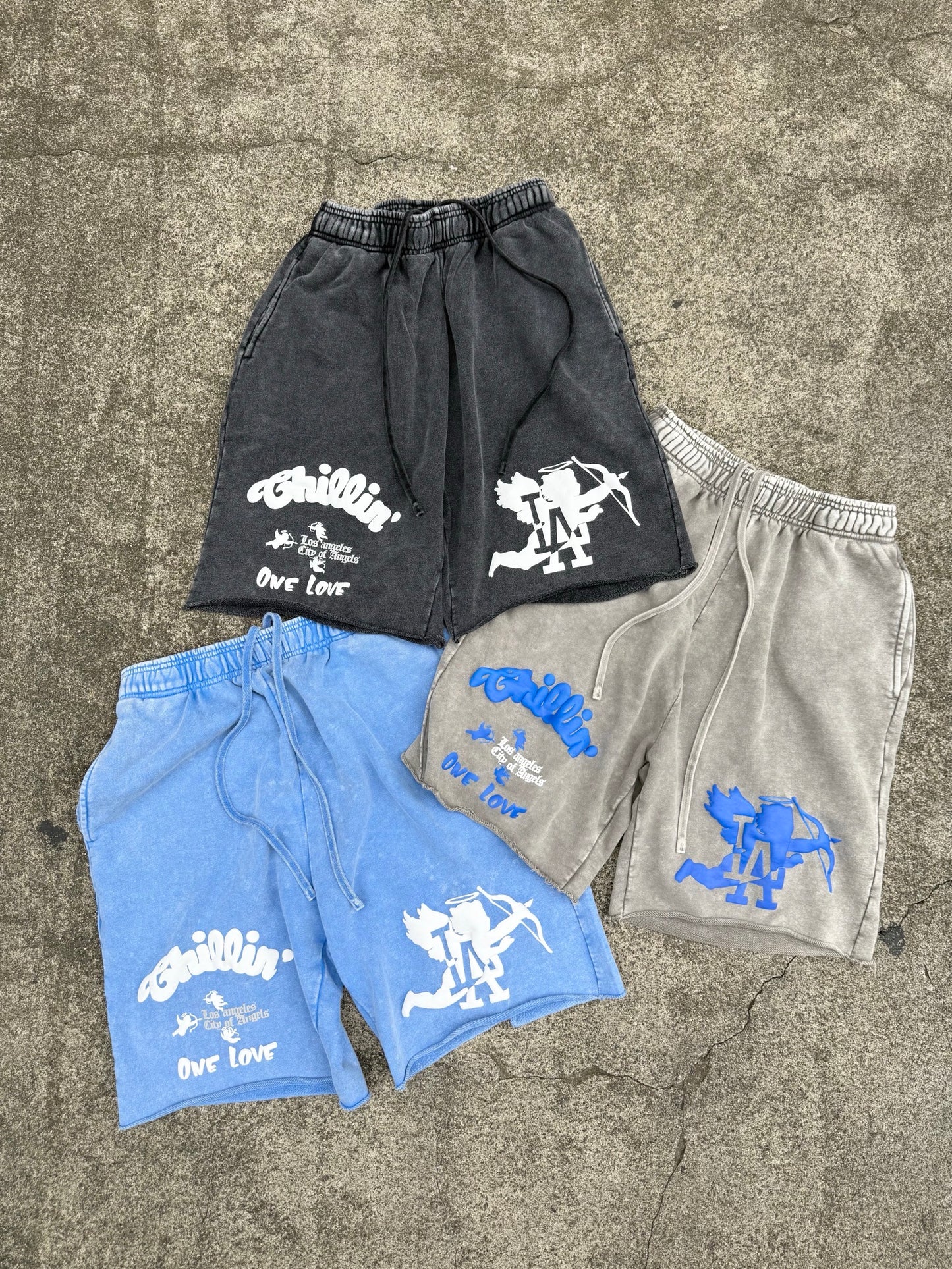 LA ANGEL PIGMENT SHORTS - GREY