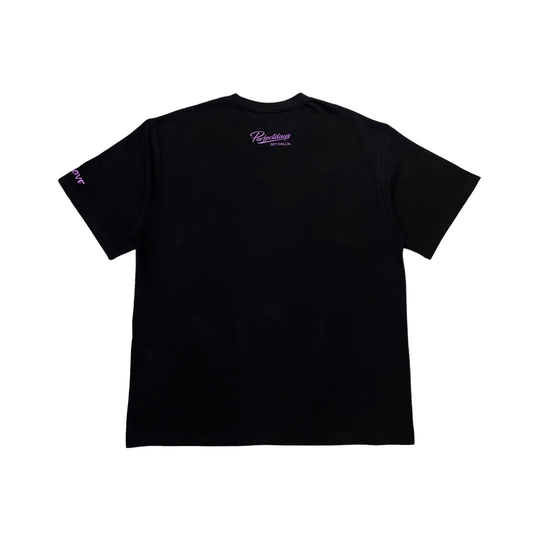 BIG LOGO BUTTERFLY S/S TEE - BLACK / PURPLE